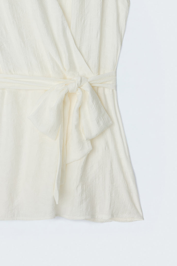 Sateen Lily Blouse - Écru