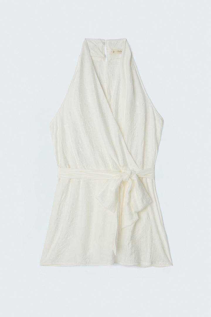Sateen Lily Blouse - Écru