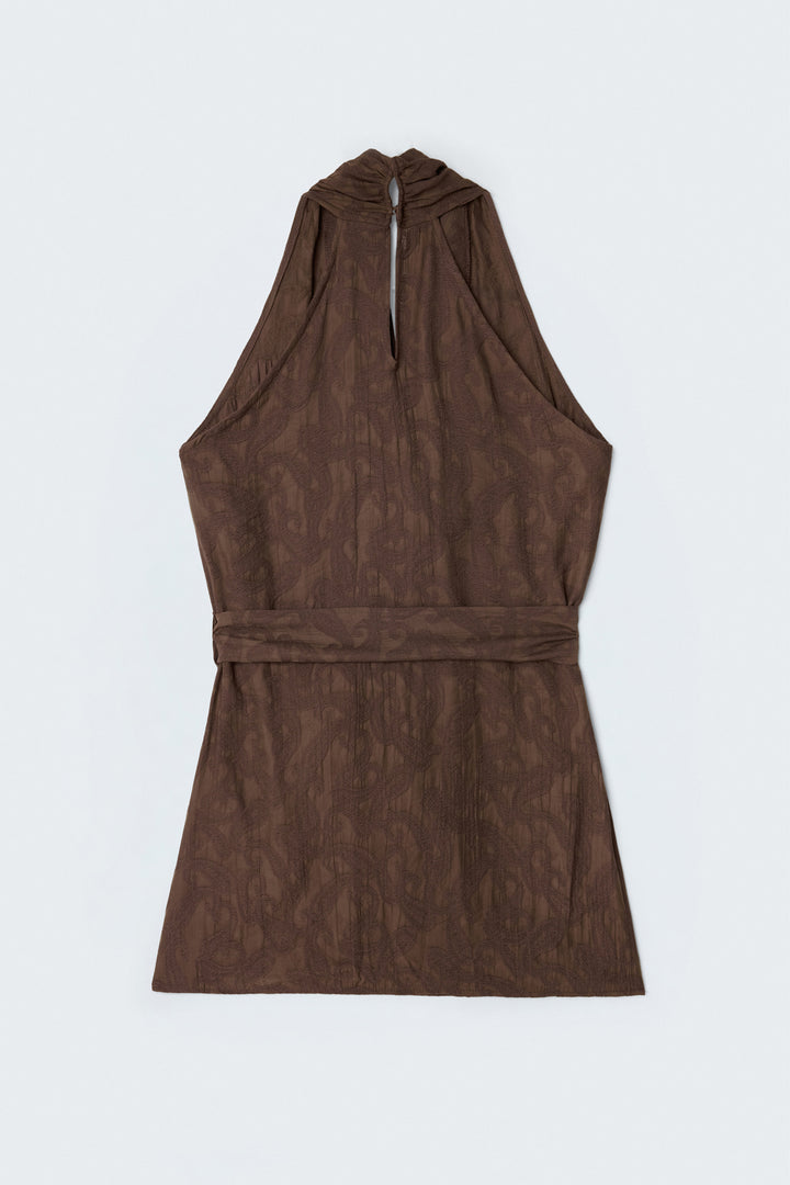 Sateen Lily Blouse - Marron