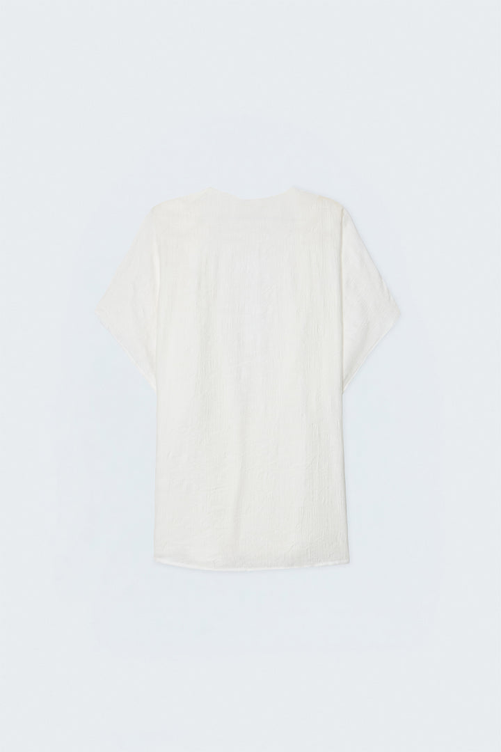 Sateen Lily Kimono - Écru