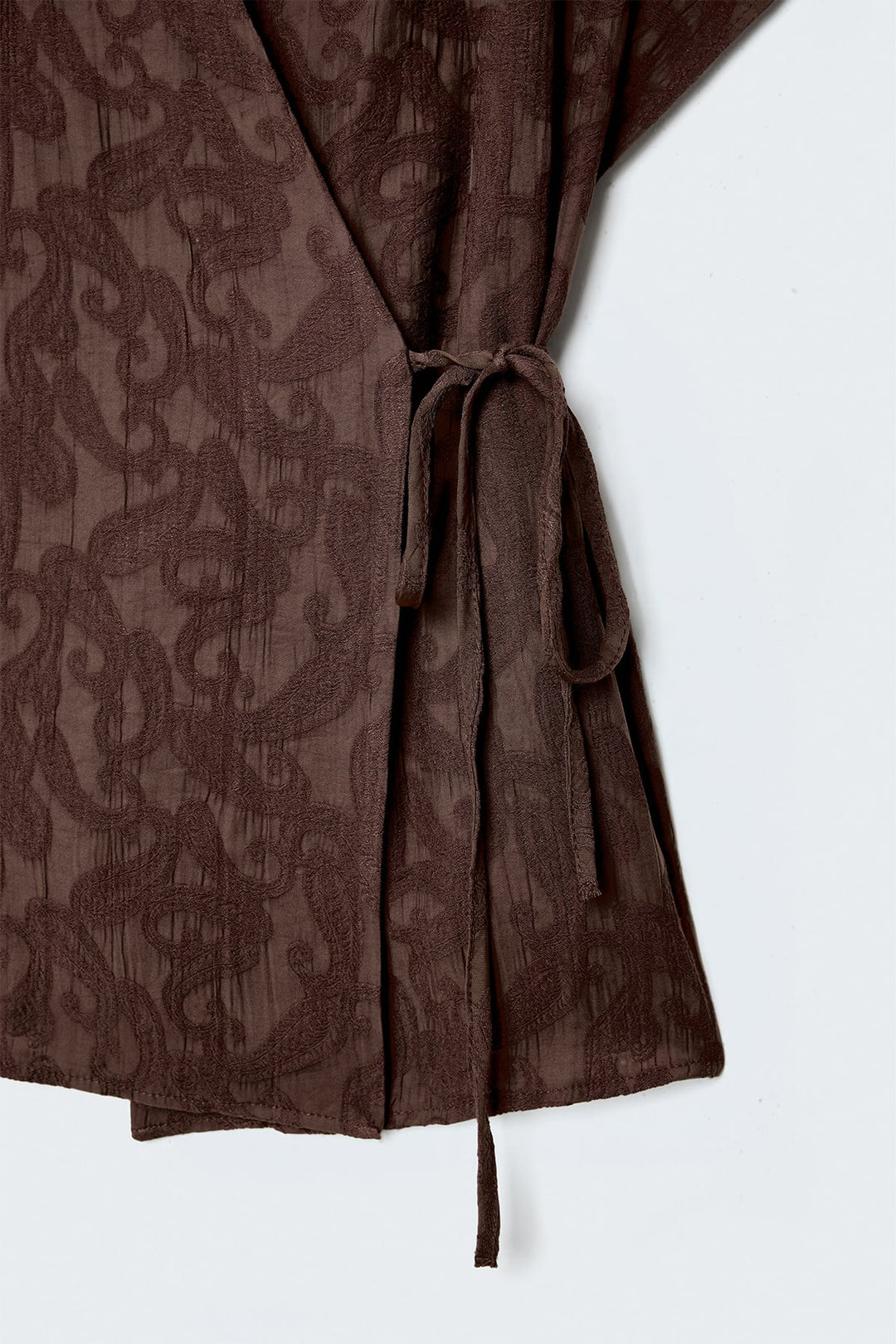 Sateen Lily Kimono - Marron