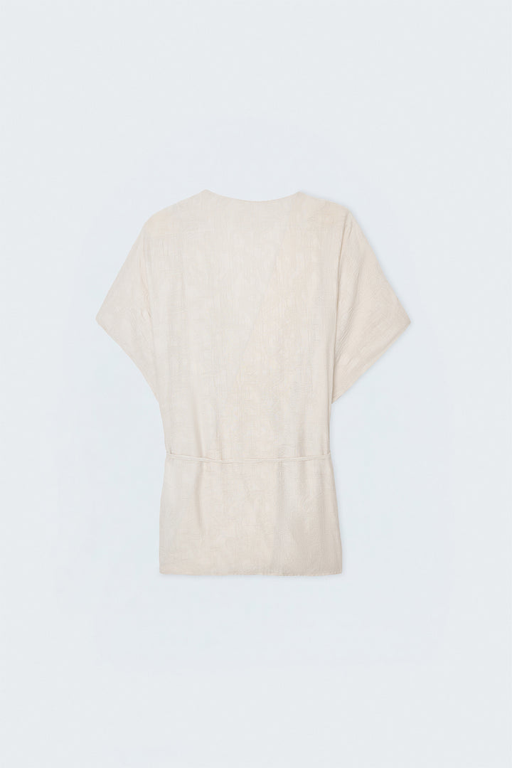 Sateen Lily Kimono - Pierre
