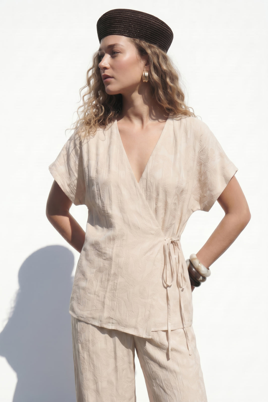 Sateen Lily Kimono - Pierre