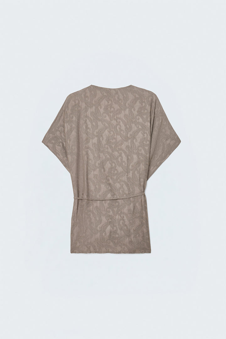 Sateen Lily Kimono - Vison