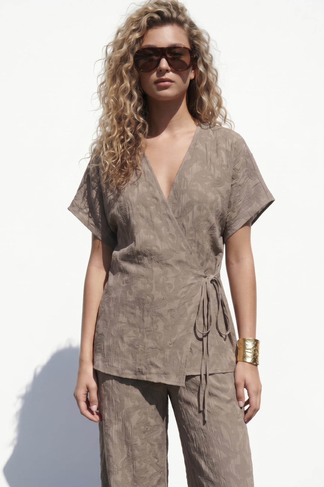 Sateen Lily Kimono - Vison