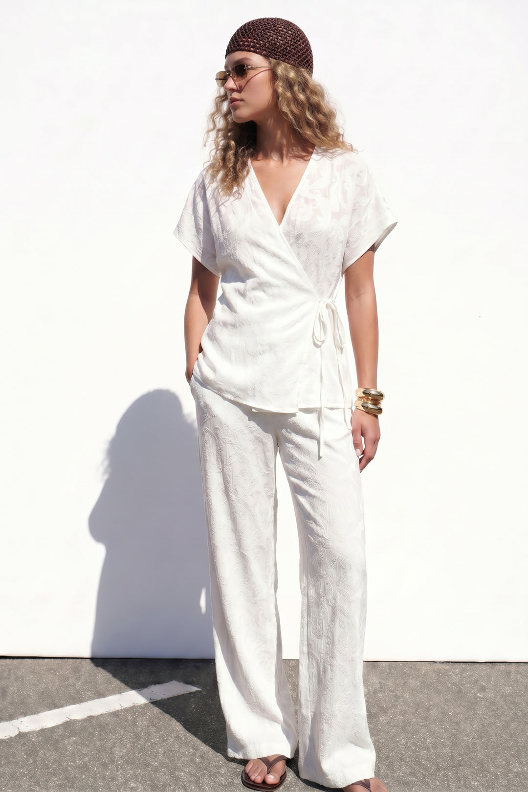 Sateen Lily Pantalon - Écru