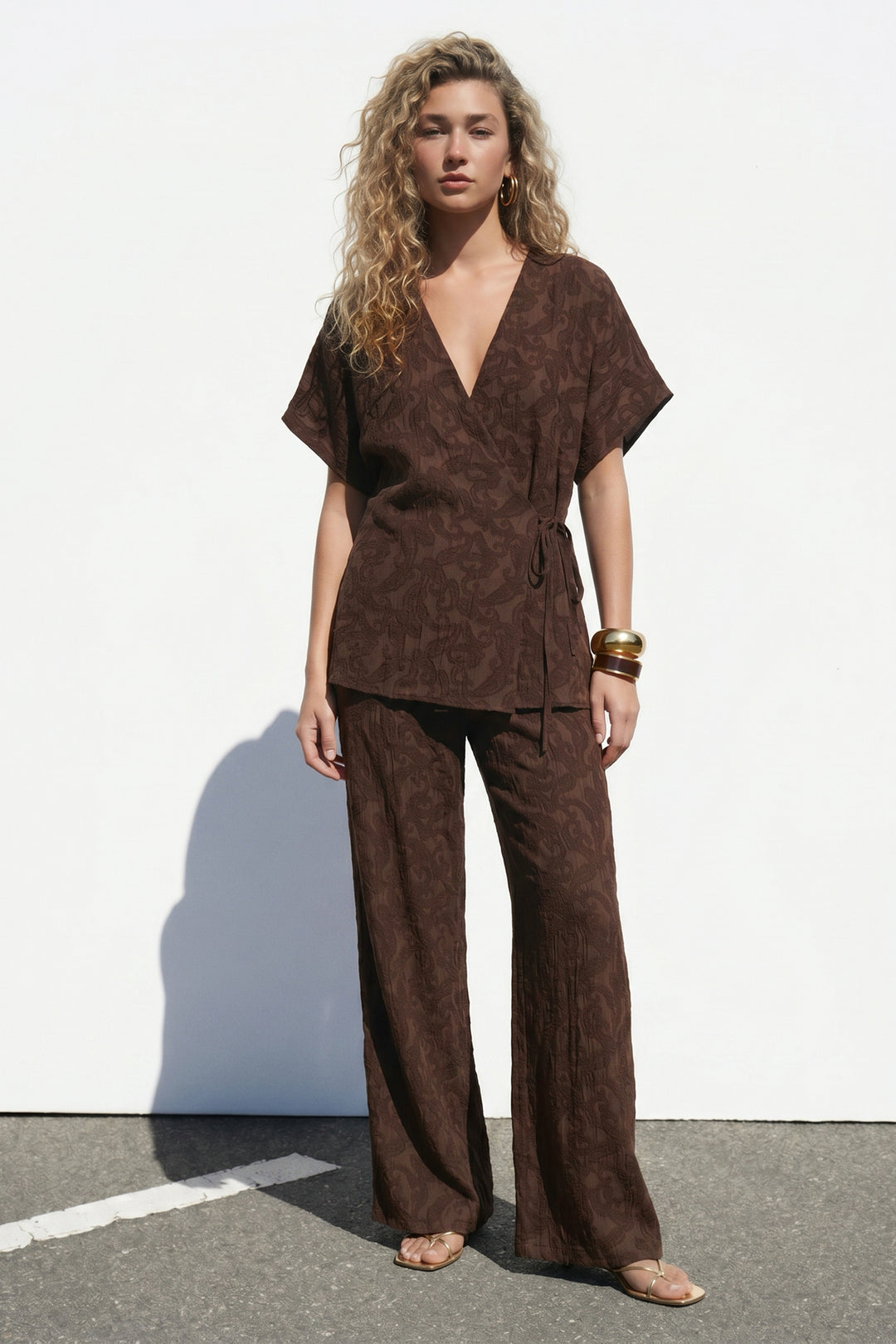 Sateen Lily Pantalon - Marron