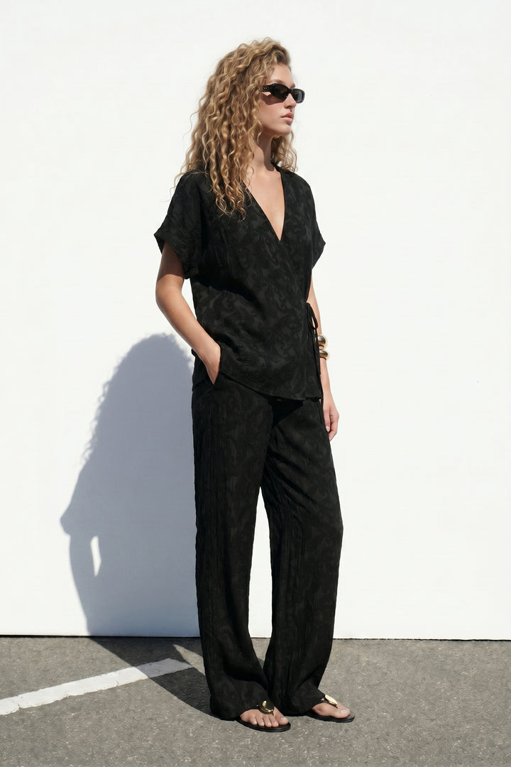 Sateen Lily Pantalon - Noir