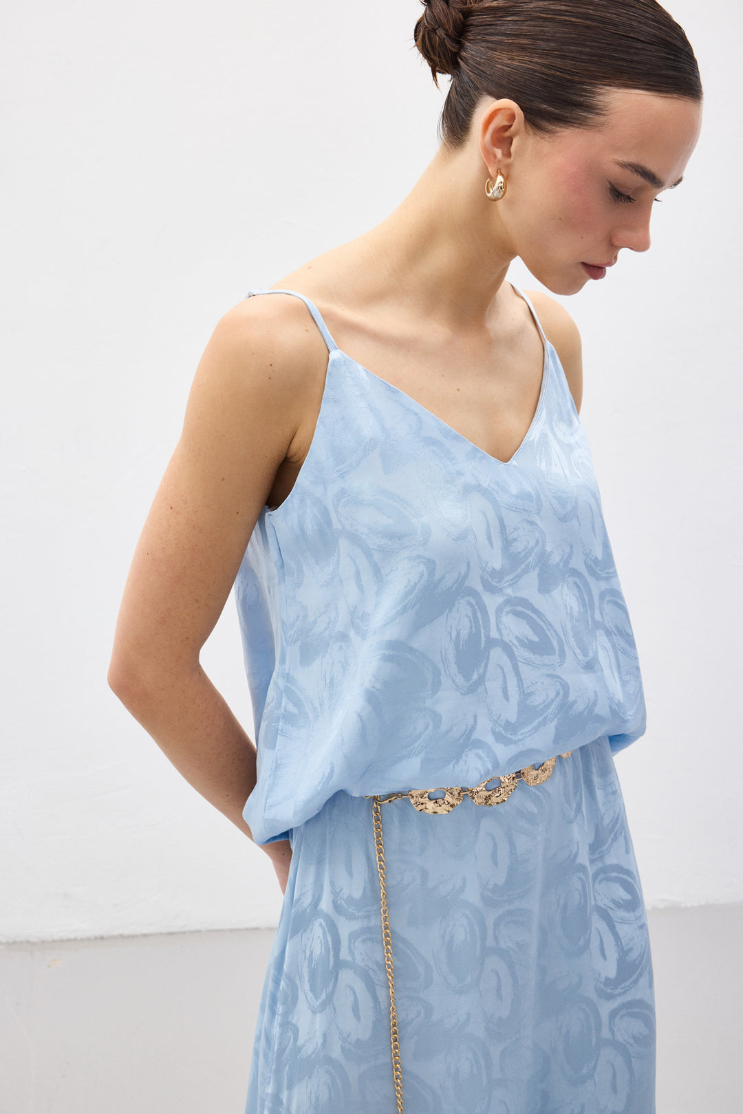 Sateen Lior Blouse Sans Manches - bebe Bleu