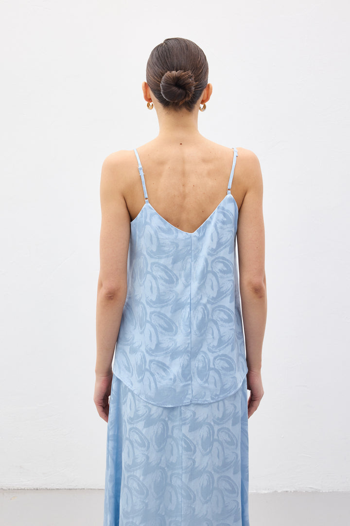 Sateen Lior Blouse Sans Manches - bebe Bleu