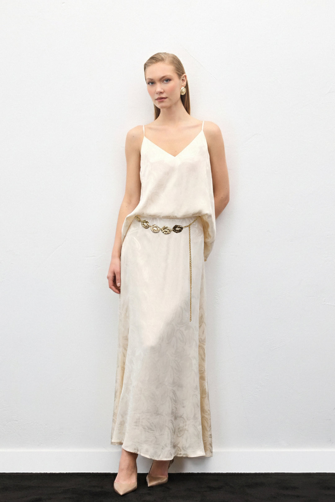 Sateen Lior Jupe longue - Beige