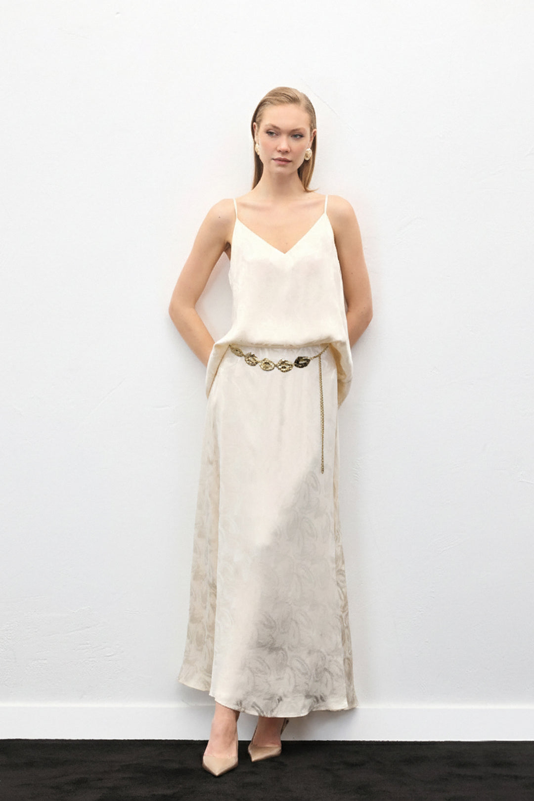 Sateen Lior Jupe longue - Beige