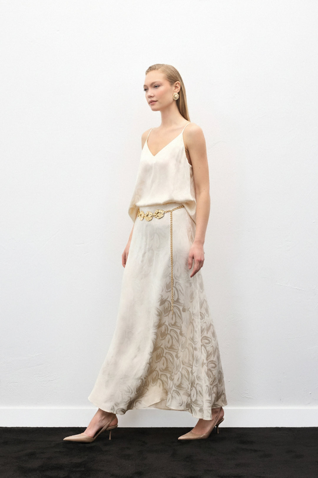 Sateen Lior Jupe longue - Beige
