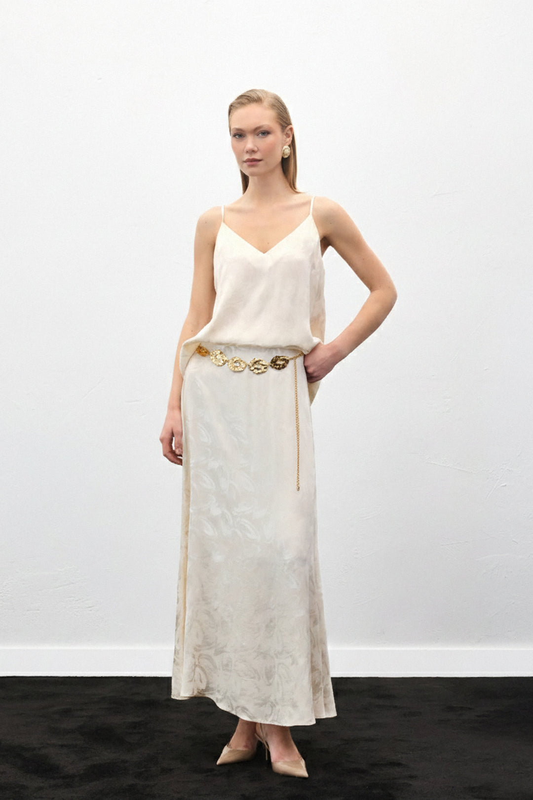 Sateen Lior Jupe longue - Beige