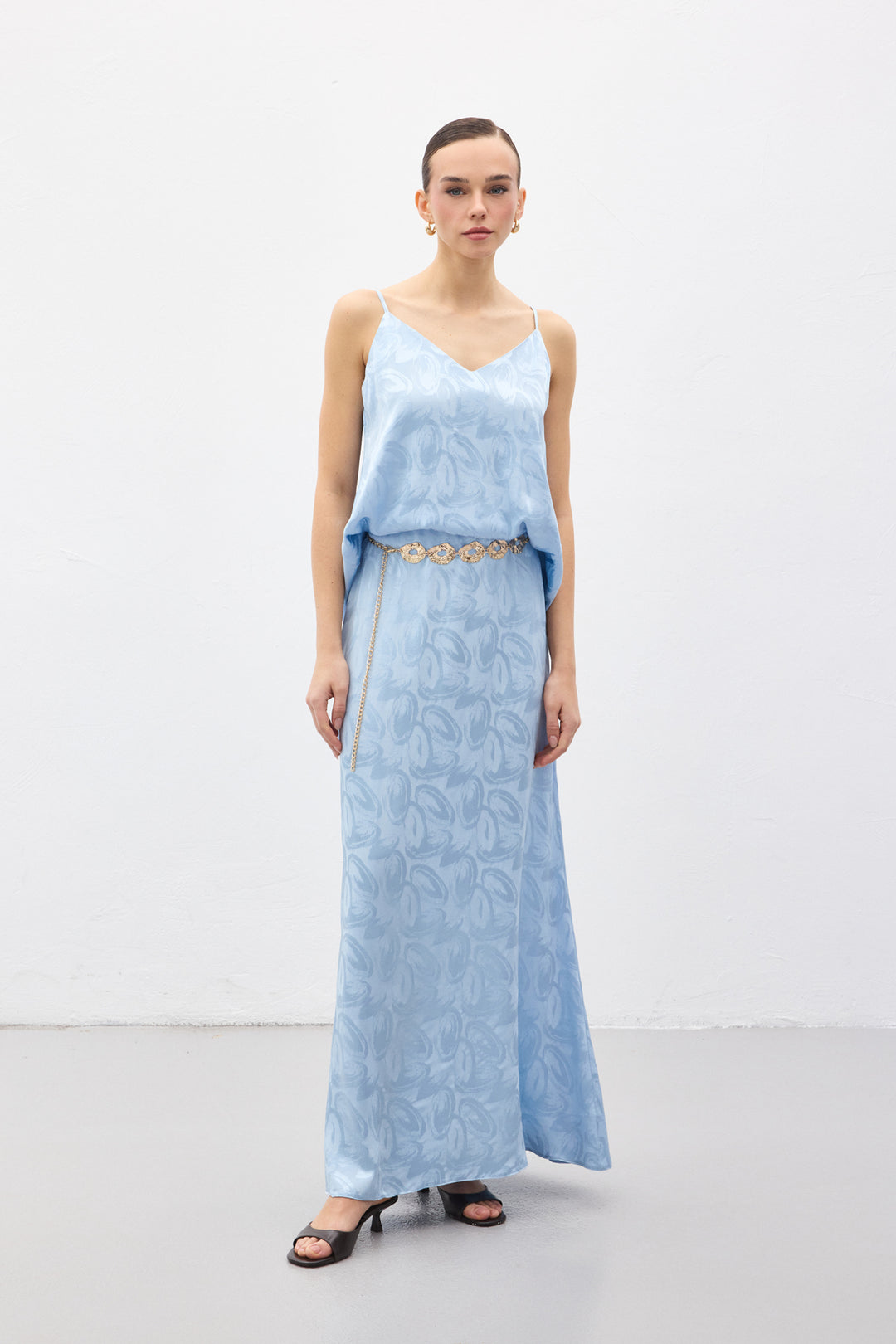 Sateen Lior Jupe longue - Bleu