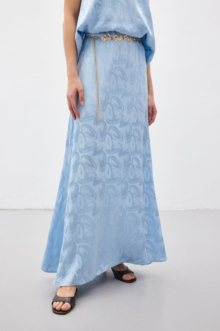 Sateen Lior Jupe longue - Bleu