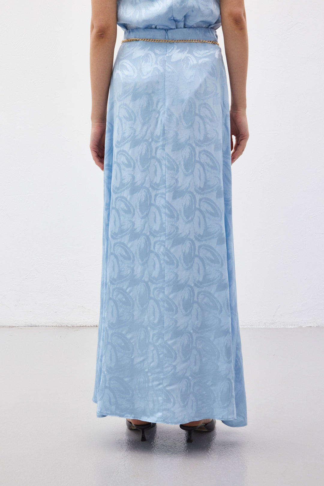 Sateen Lior Jupe longue - Bleu