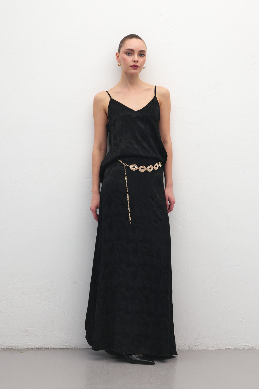Sateen Lior Jupe longue - Noir