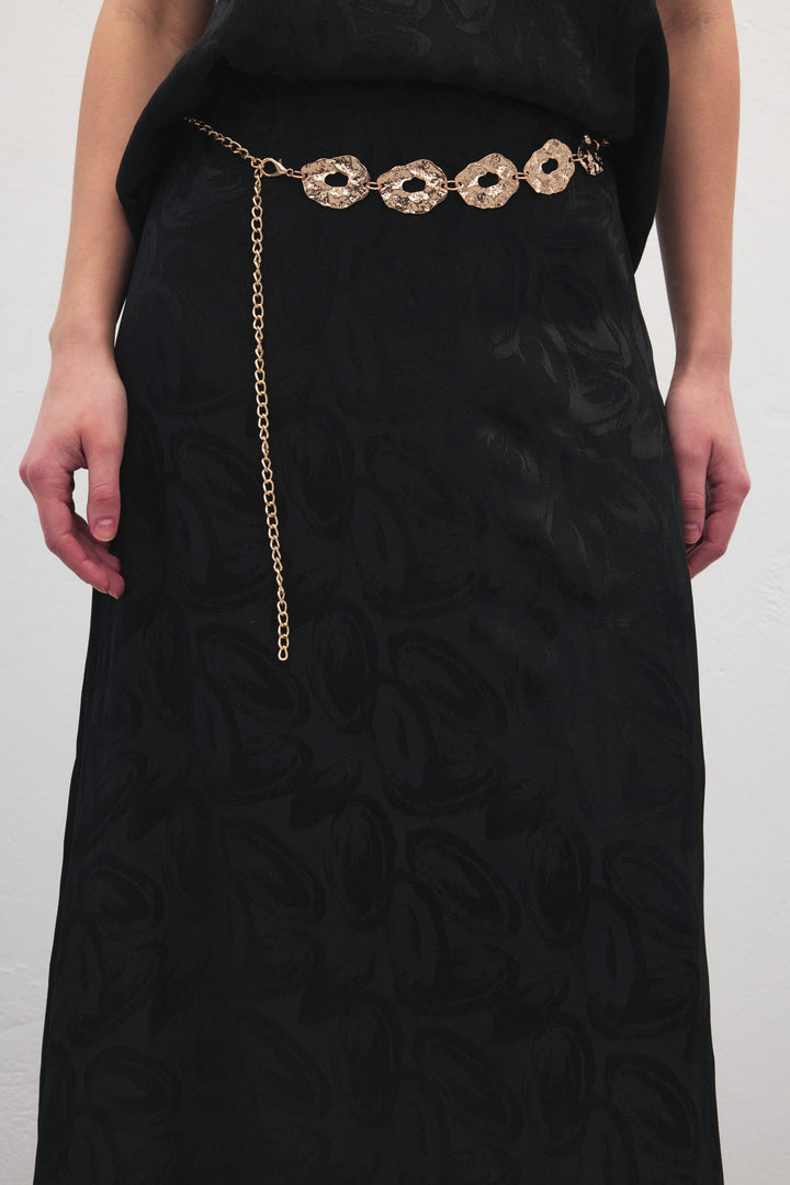 Sateen Lior Jupe longue - Noir