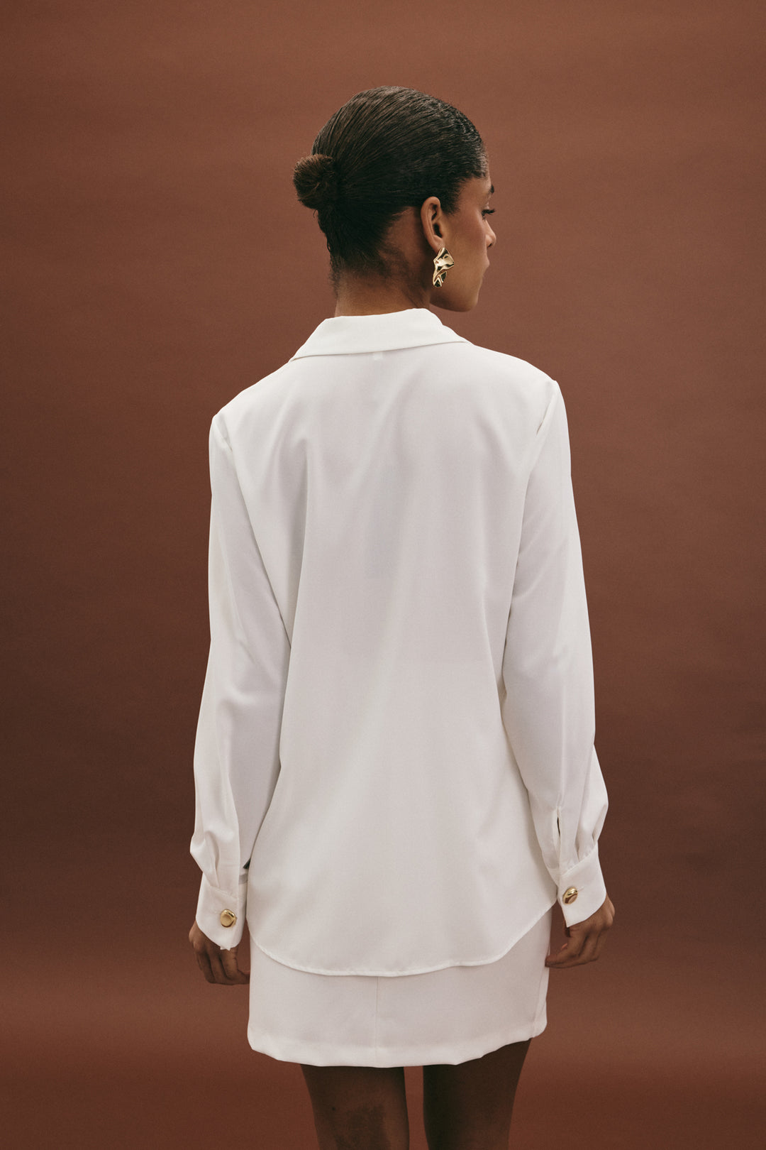 Sateen Lucy Chemise - Écru