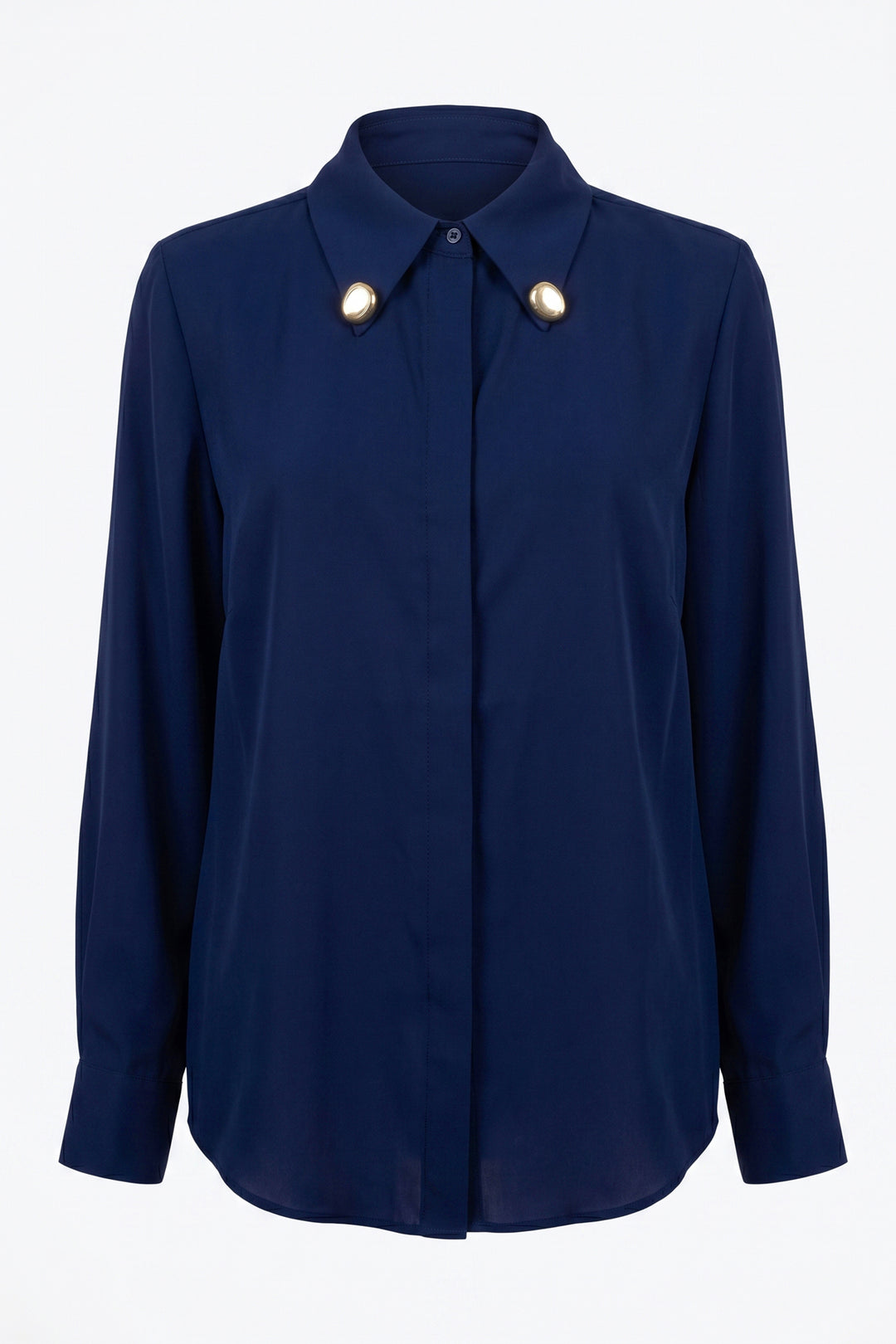 Sateen Chemise Lucy - Bleu marine