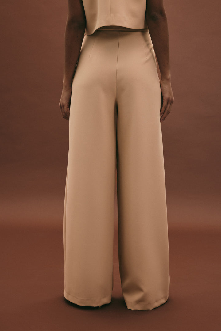 Sateen Lucy Pantalon - Beige