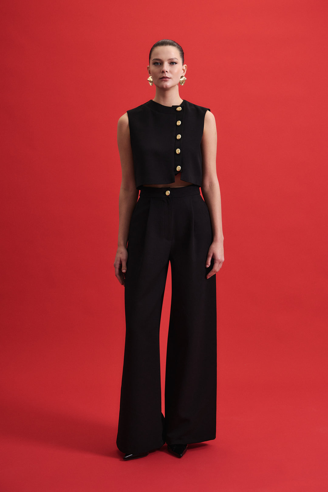 Sateen Lucy Pantalon - Noir