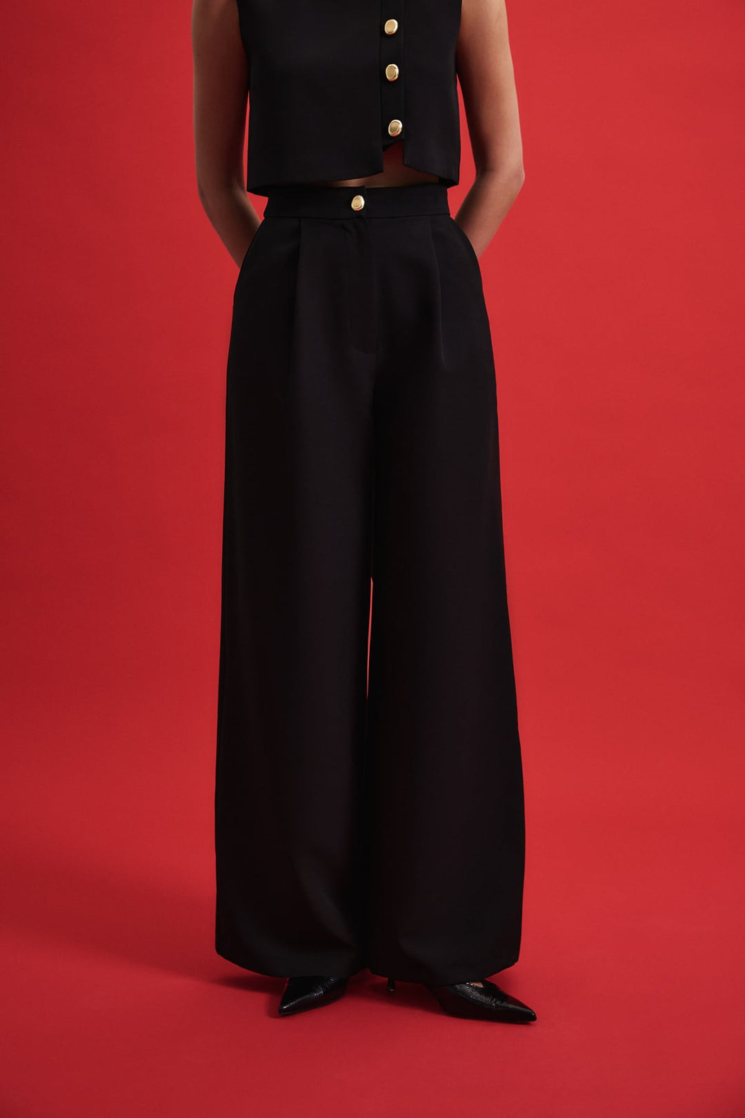 Sateen Lucy Pantalon - Noir