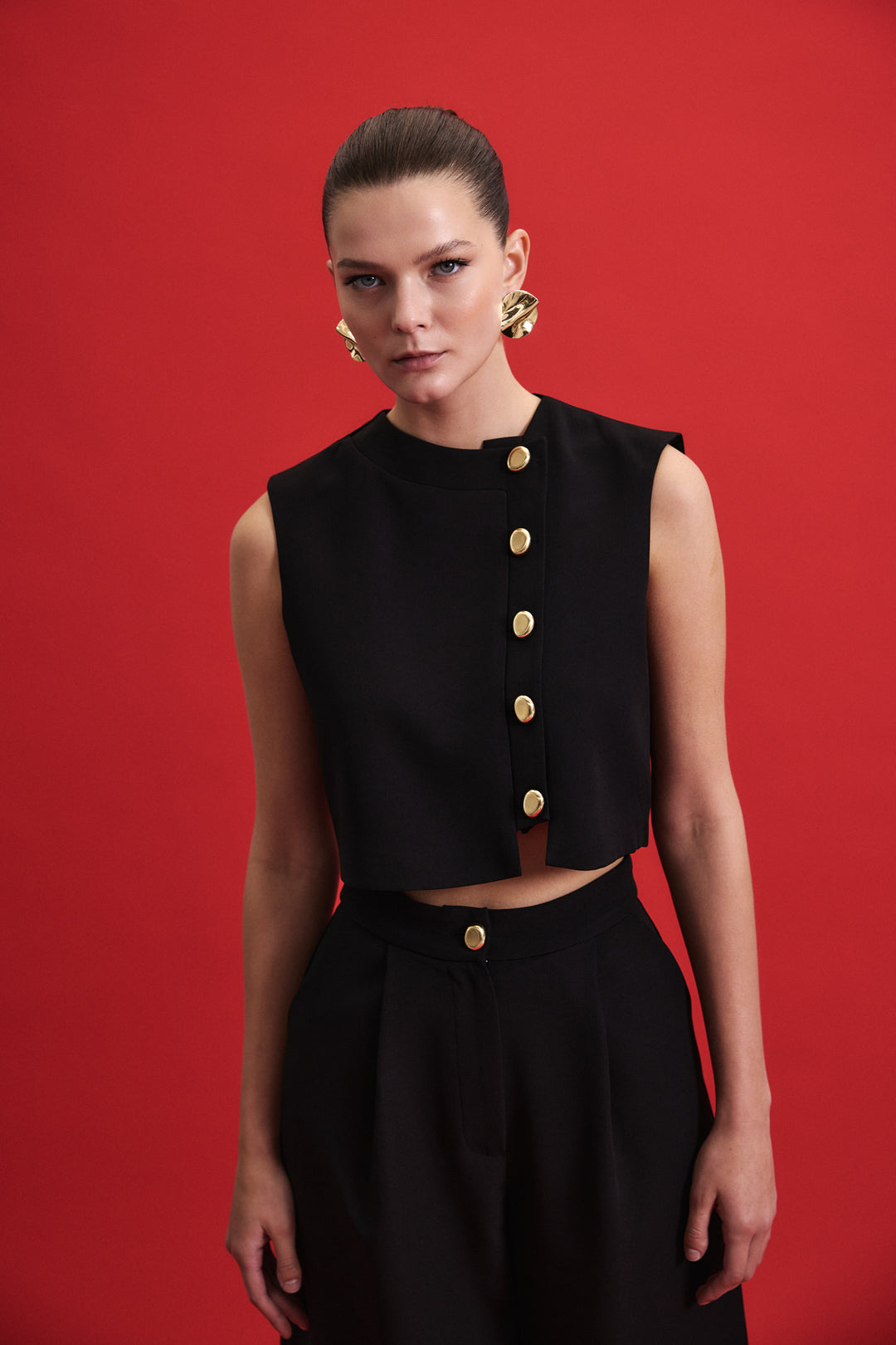 Sateen Lucy Gilet - Noir