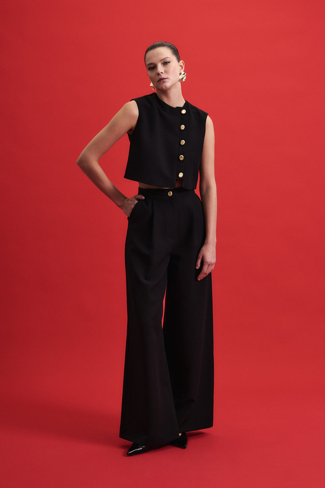 Sateen Lucy Gilet - Noir