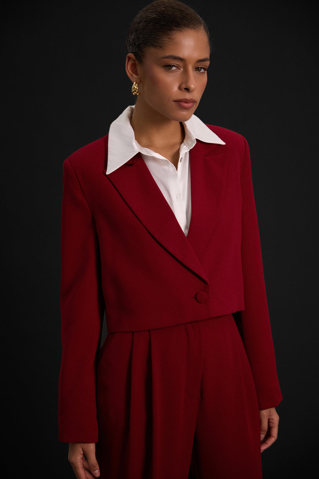 Sateen Veste Courte Luna - Bordeaux