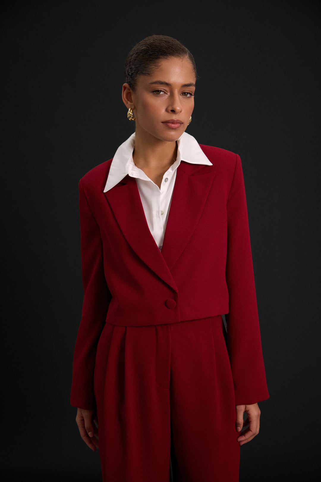 Sateen Veste Courte Luna - Bordeaux
