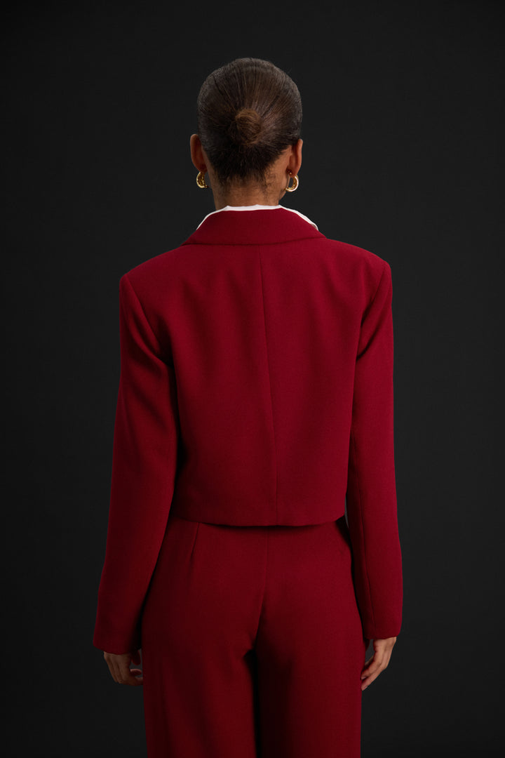 Sateen Veste Courte Luna - Bordeaux