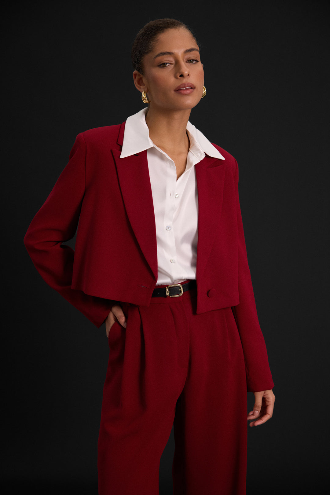 Sateen Veste Courte Luna - Bordeaux