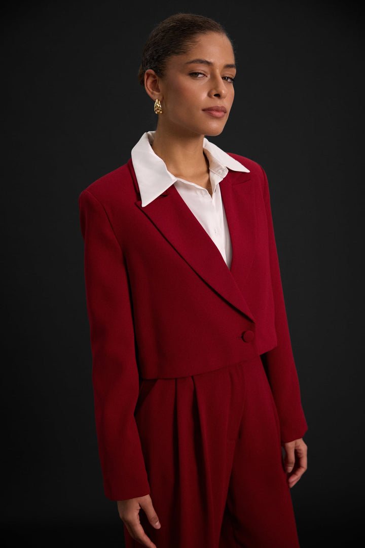Sateen Veste Courte Luna - Bordeaux