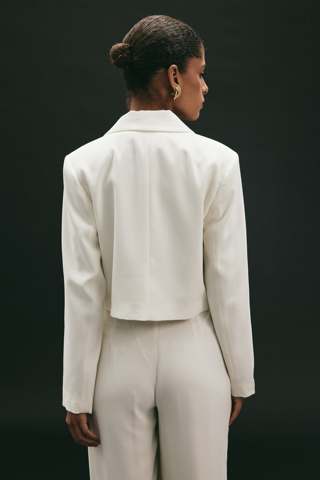 Sateen Veste Courte Luna - Écru