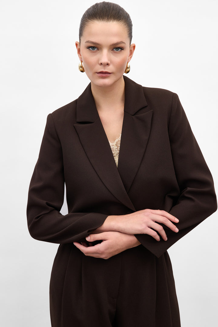 Sateen Veste Courte Luna - Marron