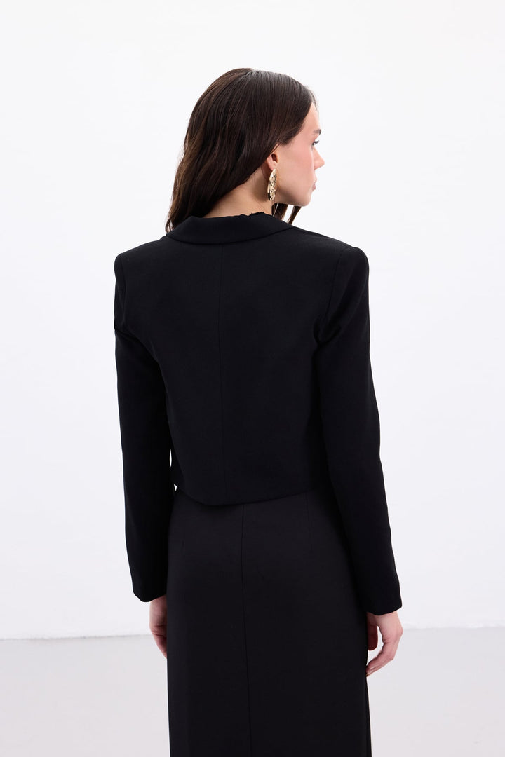 Sateen Veste Courte Luna - Noir