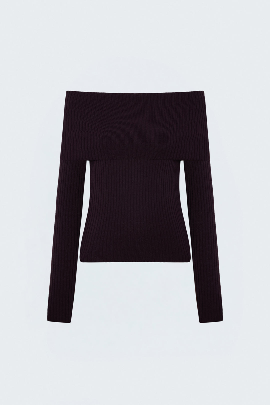 Sateen Tricot Col Madonna - Prune