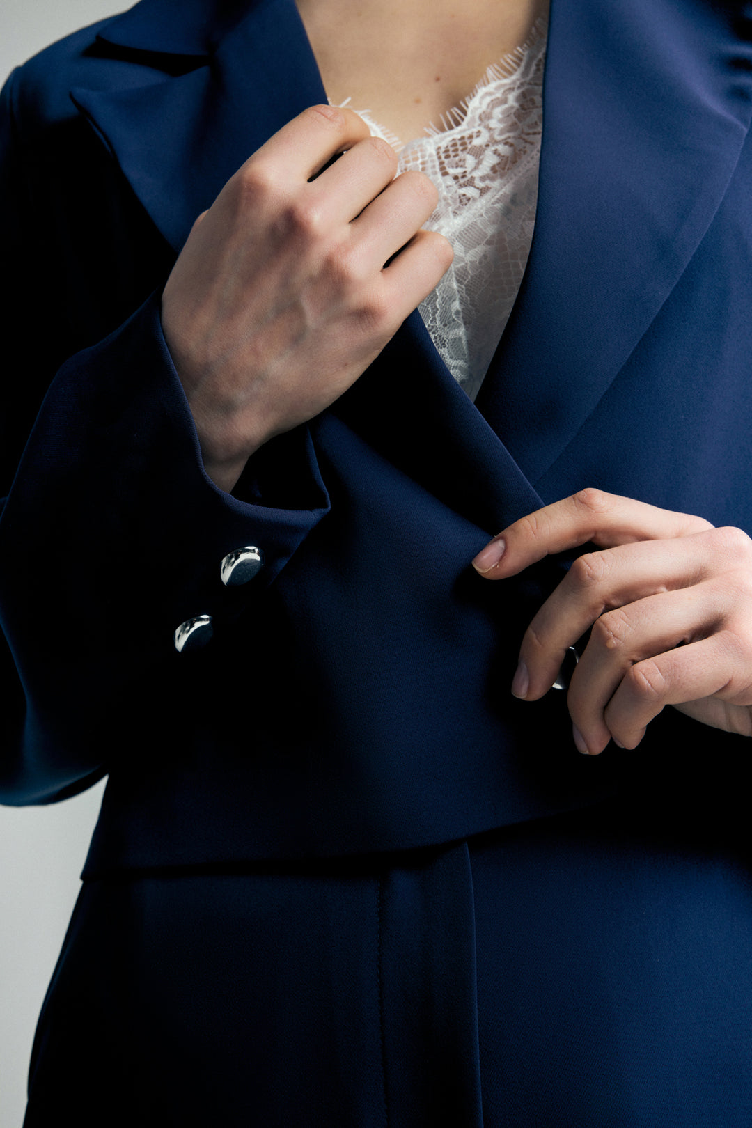 Sateen Mari Veste courte - Bleu marine