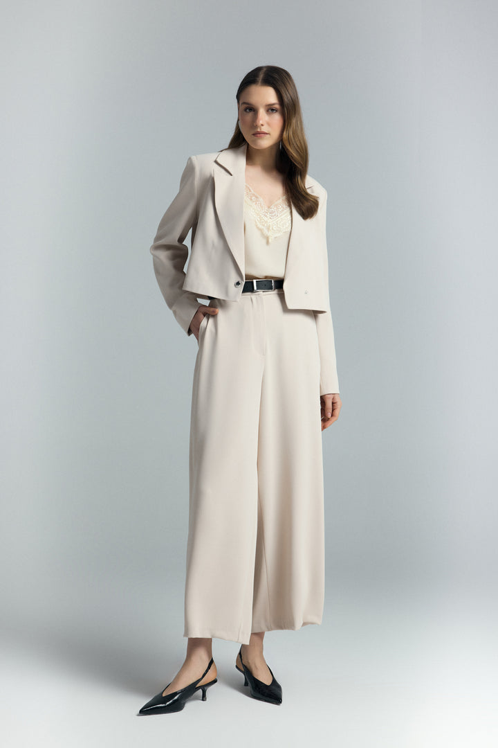 Sateen Pantalon Mari - Beige