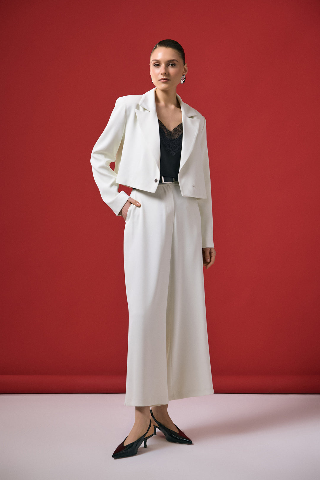 Sateen Pantalon Mari - Écru
