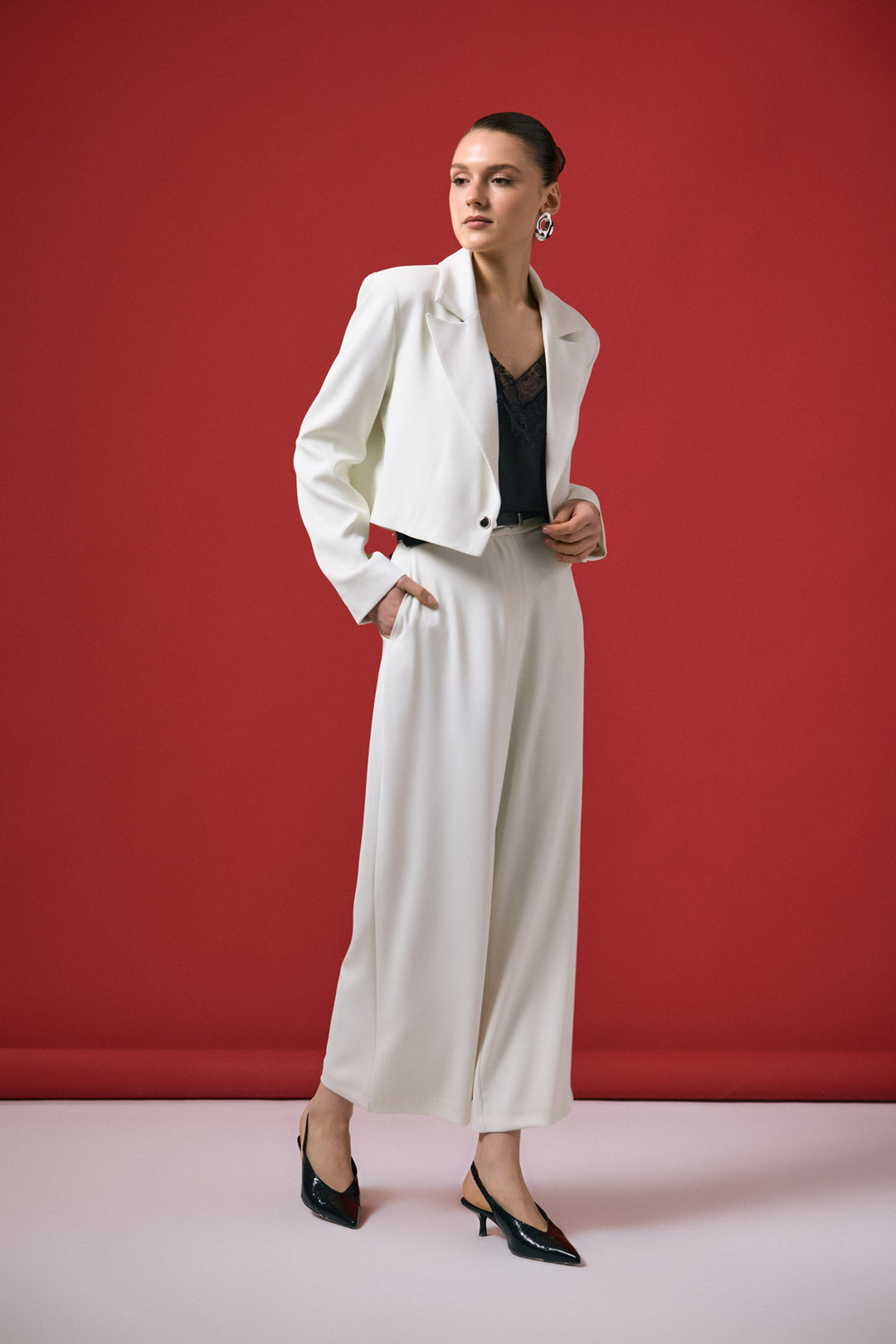 Sateen Pantalon Mari - Écru