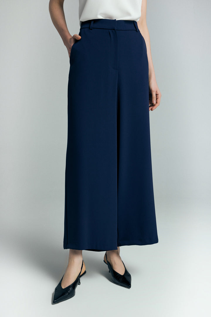Sateen Pantalon Mari - Bleu marine