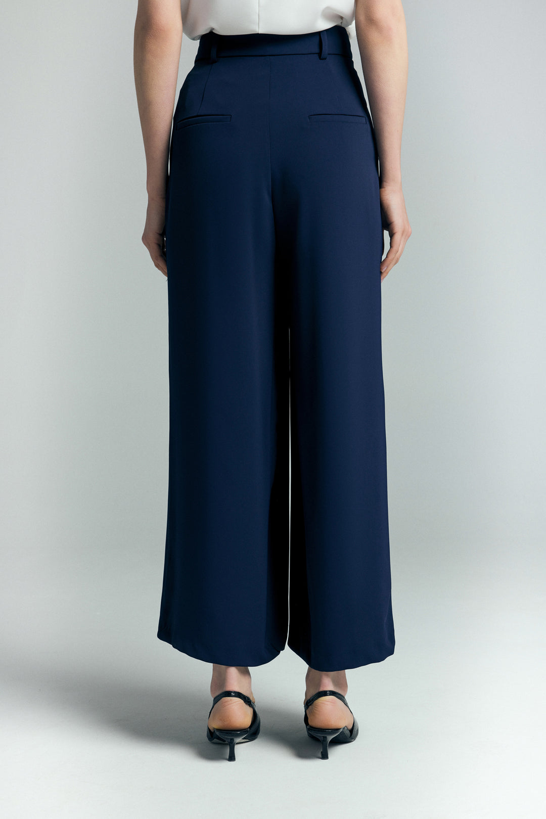 Sateen Pantalon Mari - Bleu marine