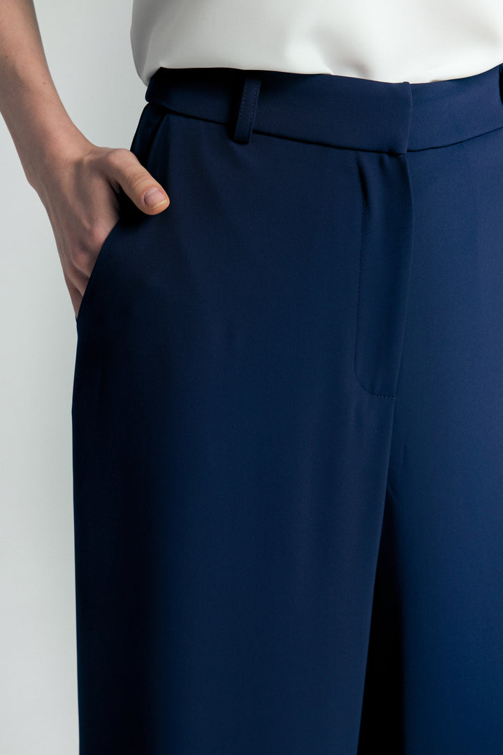 Sateen Pantalon Mari - Bleu marine