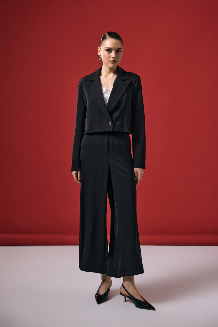 Sateen Pantalon Mari - Noir