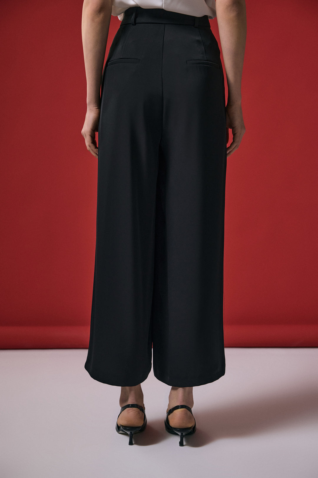 Sateen Pantalon Mari - Noir