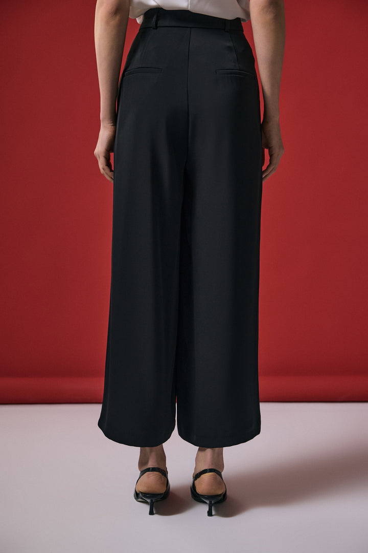 Sateen Pantalon Mari - Noir
