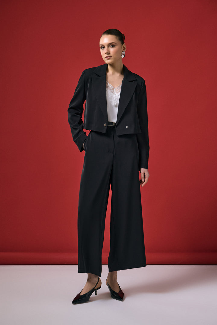 Sateen Pantalon Mari - Noir